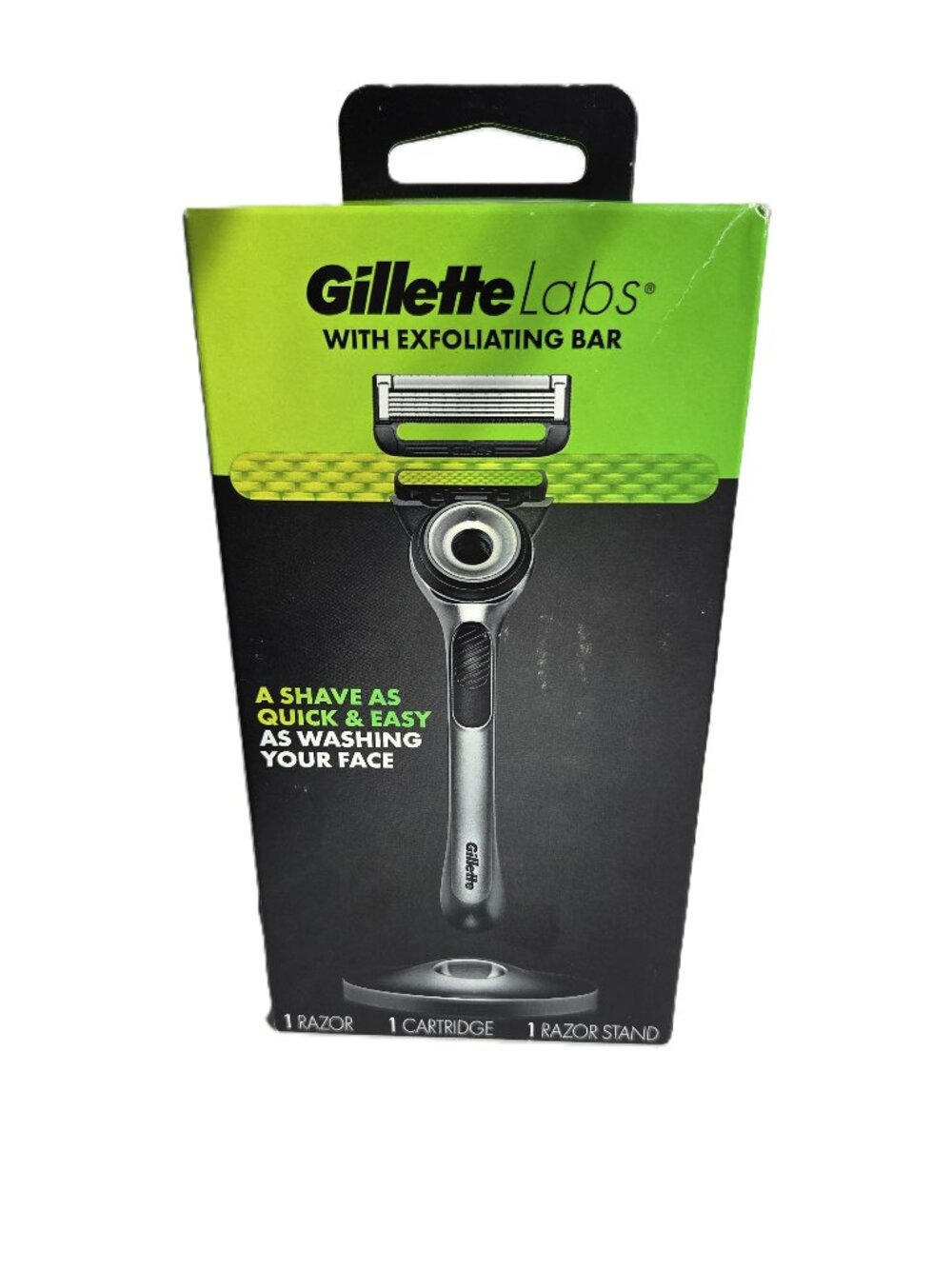 Gillette Labs Men's Razor with Exfoliating Bar & Magnetic Stand NEW